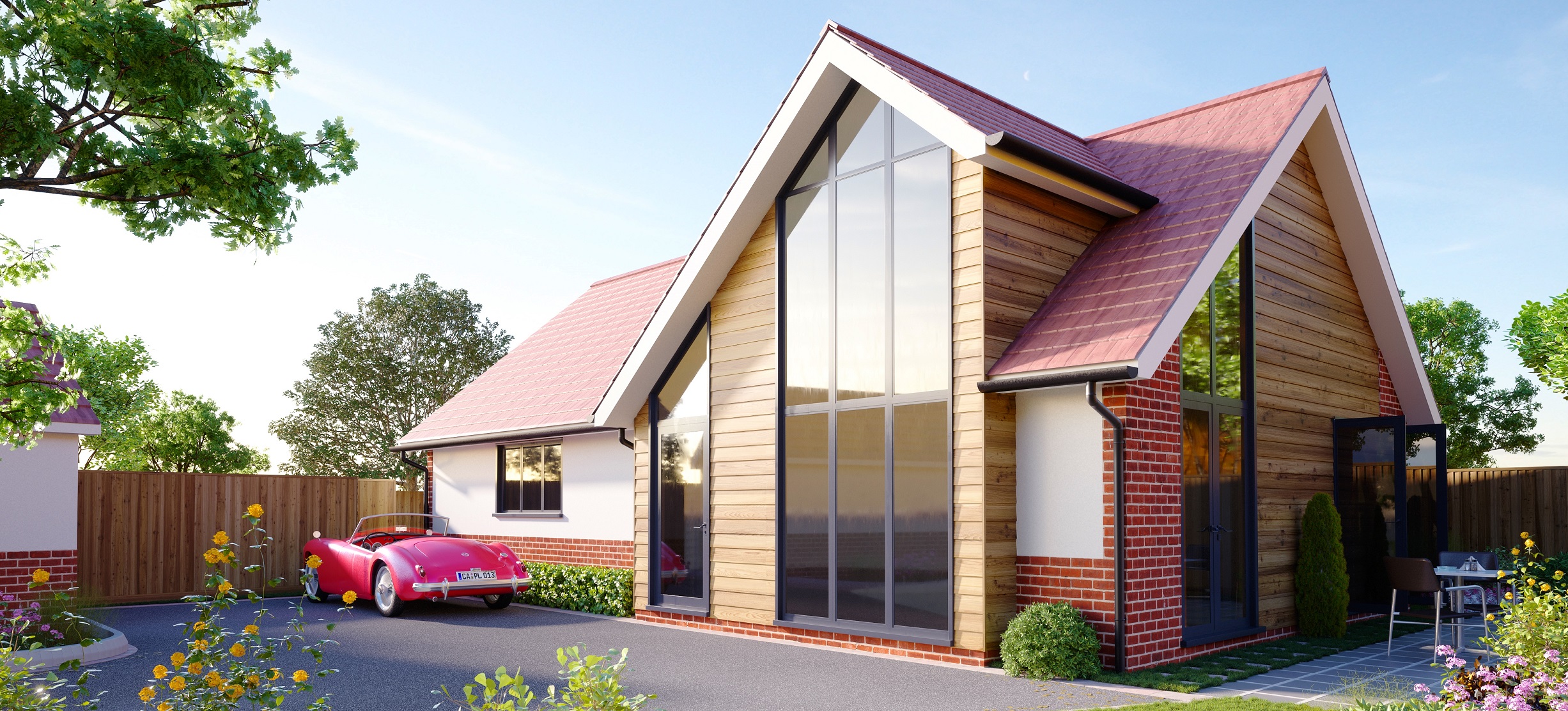 1.5 storey house design CGI