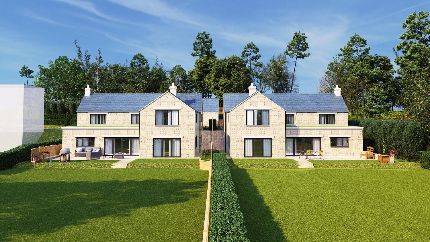 Two new build houses CGI