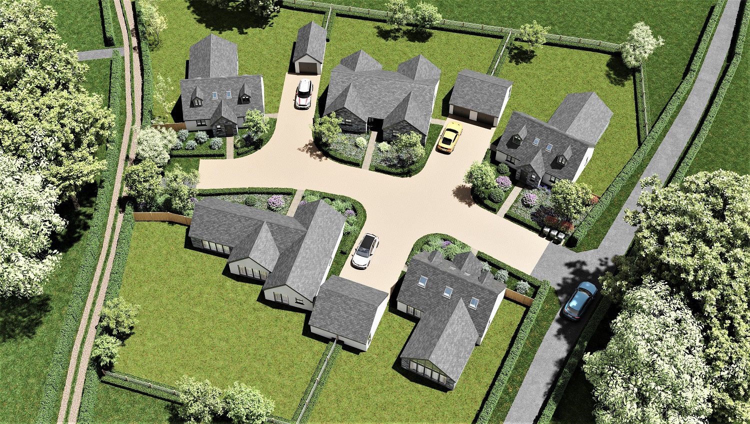 New build 1.5 storey property development.