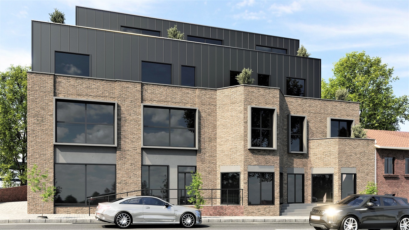 New modern apartment building design CGI